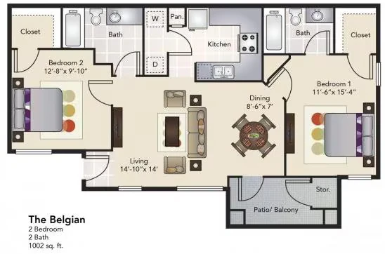 The Belgian 11202 floor plan